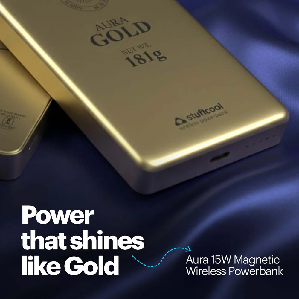 Stuffcool Aura 10000mAh 15W Magnetic Wireless Powerbank